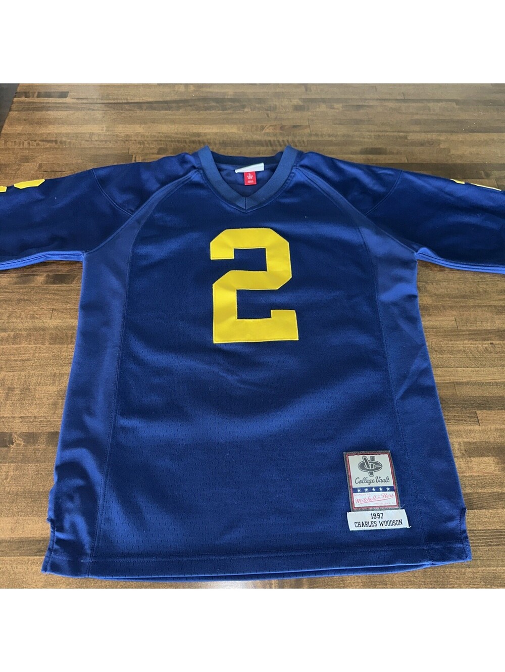 Charles Woodson Mitchell & Ness Michigan Jersey #2 Youth L (14/16) Embroidered